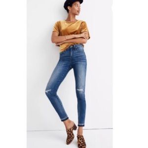 Madewell 9” high rise skinny jeans